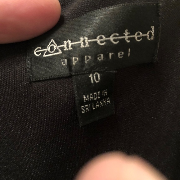 Connected Apparel Black Sleeveless Dress with Sequin Accents - Size 10 -used - Picture 6 of 8